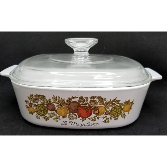 Corning Ware Spice of Life pattern La Marjolaine 2 qt casserole with cover vtg - Picture 11 of 12